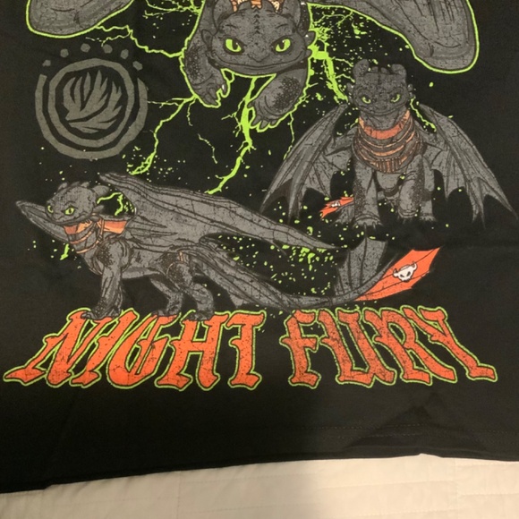 How To Train Your Dragon Night Fury Collage Vintage T-Shirt - Picture 5 of 7